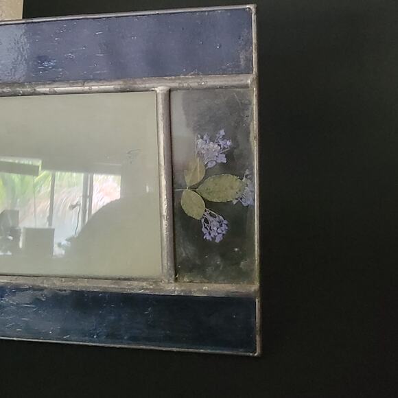 Vintage 7.75x5.75 Glass Frame w/ Pressed Flowers Fits 5x7 Photo - Picture 7 of 10